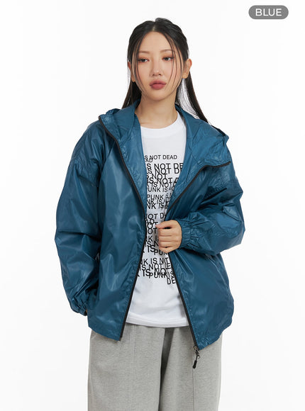 unisex-solid-hooded-zipper-pocket-windbreaker-cm418