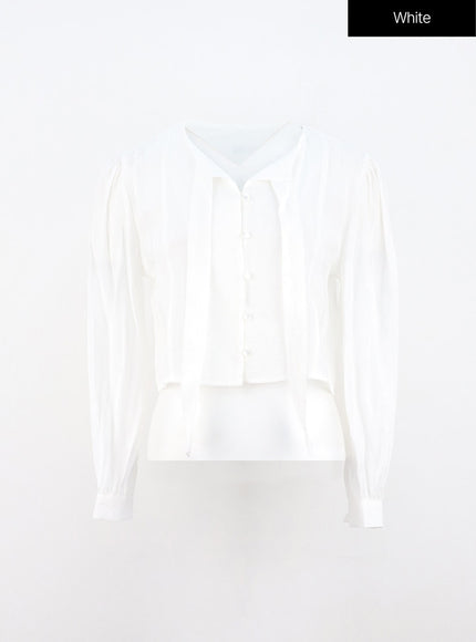 buttoned-tie-collared-blouse-oo327