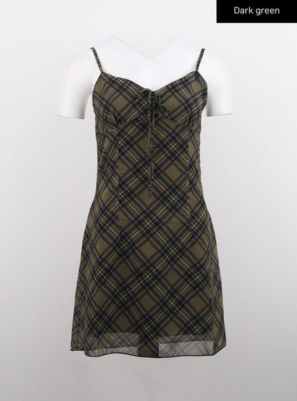 checkered-camisole-mini-dress-cg321