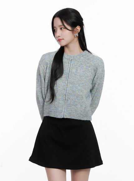 classic-round-neck-knit-cardigan-cs519 / Gray