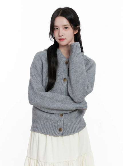 zip-up-hoodie-knit-cs523 / Gray