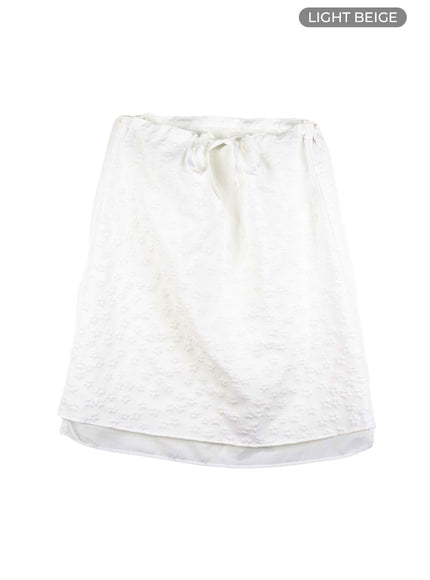 floral-mesh-midi-skirt-ca412 / Light beige