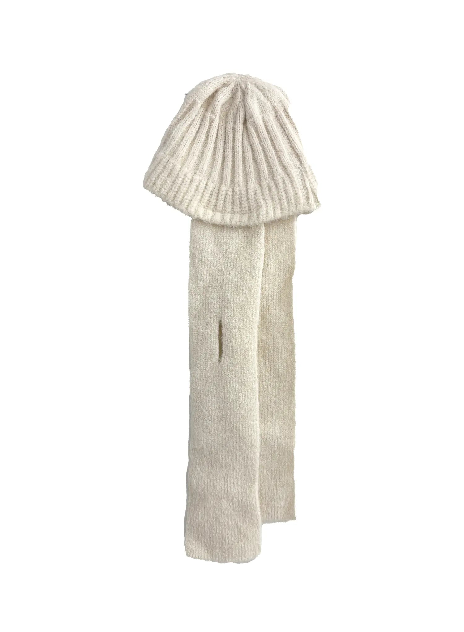 warm-balaclava-scarf-set-cn504 / Light beige