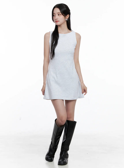 elegant-sleeveless-mini-dress-cs519 / Light gray