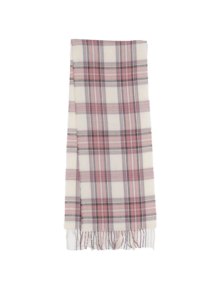 casual-checkered-scarf-cn510 / Pink