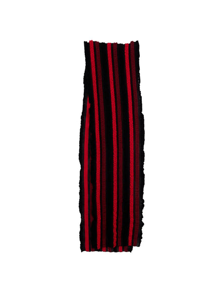 striped-dual-tone-scarf-cn511 / Red