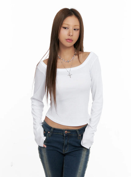 ribbed-square-neck-crop-top-cs522 / White