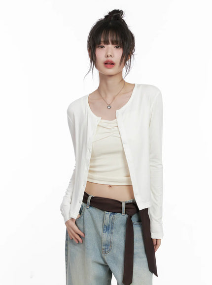 everyday-long-sleeve-cardigan-cg519 / White