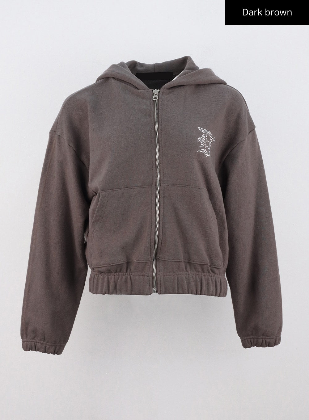 monogram zip hoodie