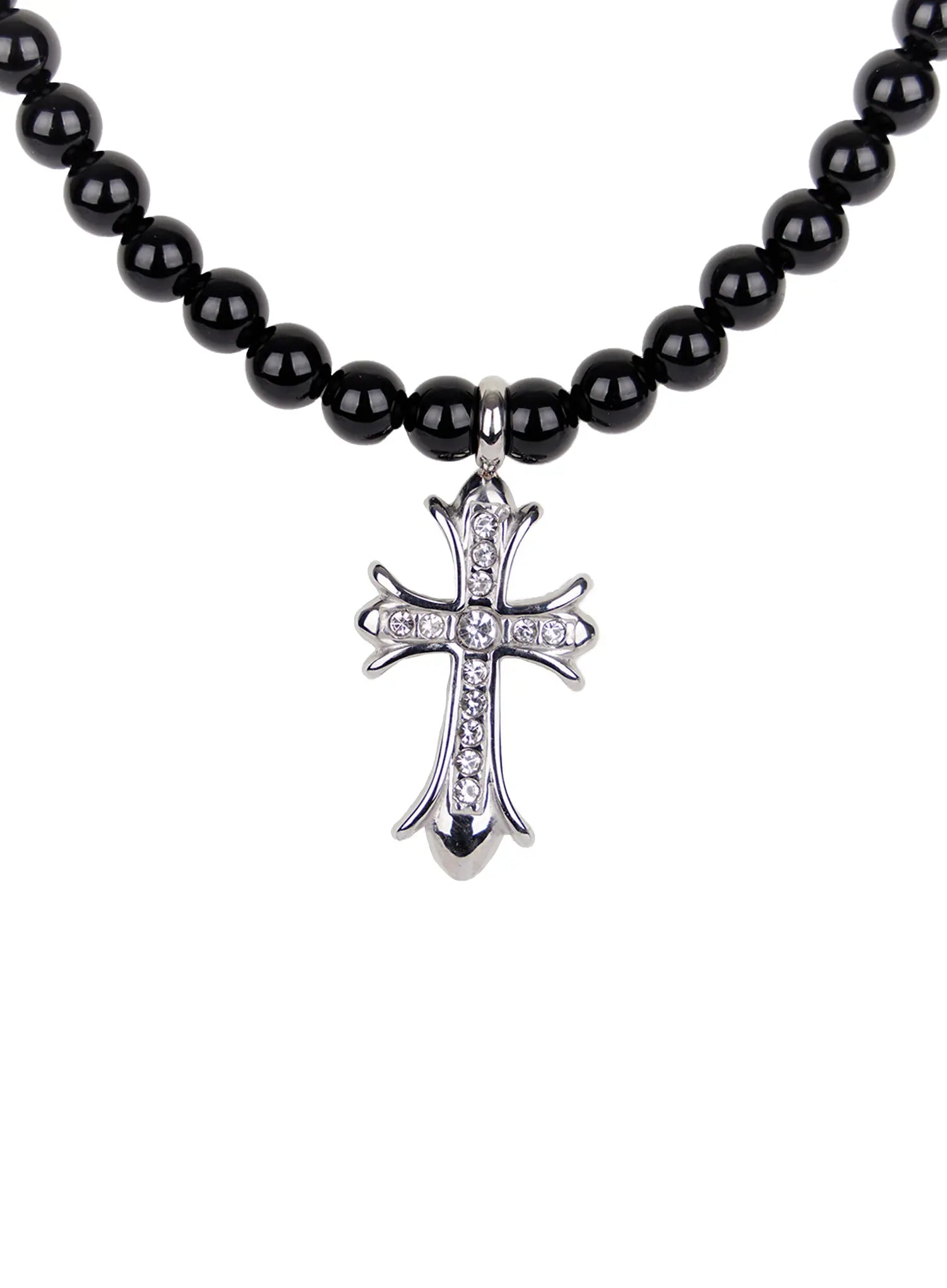 elegant-beaded-pendant-necklace-black-cn511