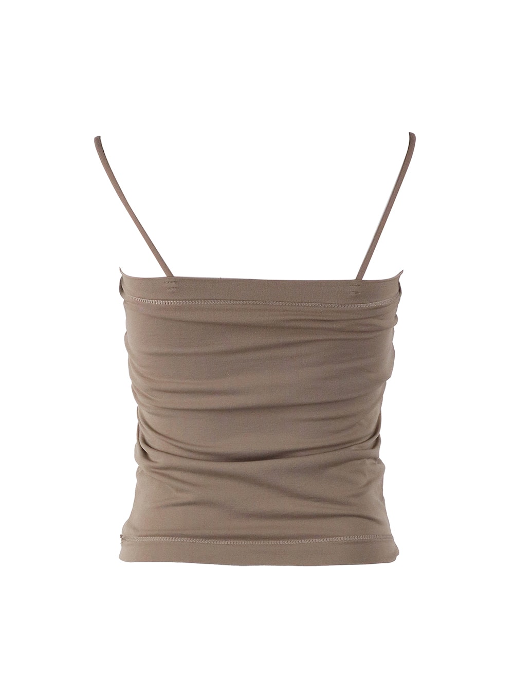 Buy Basic Women's Mini Cami Crop Top Solid Color Spaghetti Straps Tank Tops  (Khaki, Medium) at