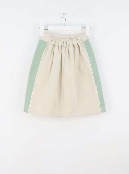 Two Color Mini Skirt CY303