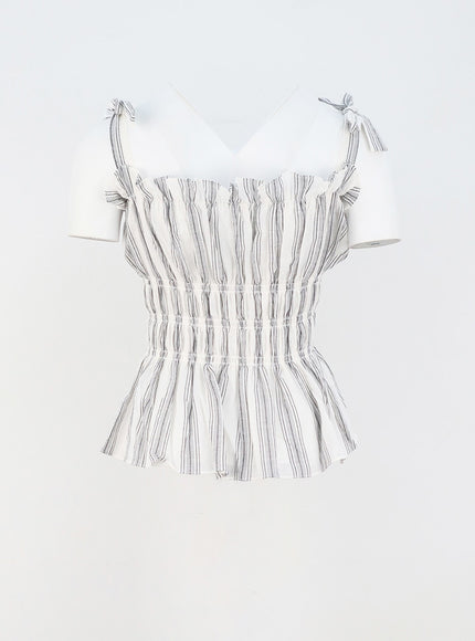 stripe-frill-top-oy326