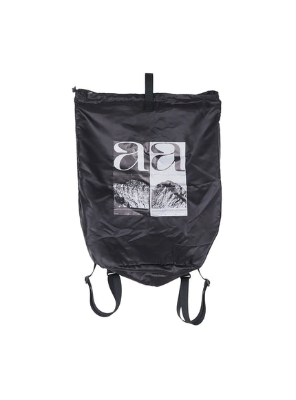 graphic-drawstring-backpack-cl514 / Black