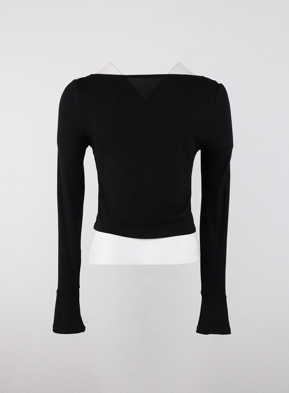 square-neck-bowknot-long-sleeve-crop-top-cd322