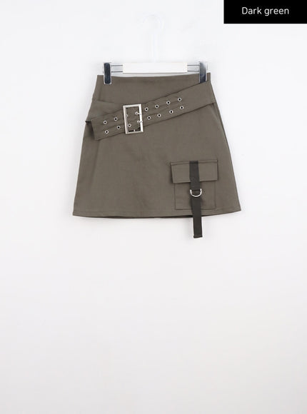 buckle-waist-strap-pocket-mini-skirt-co327