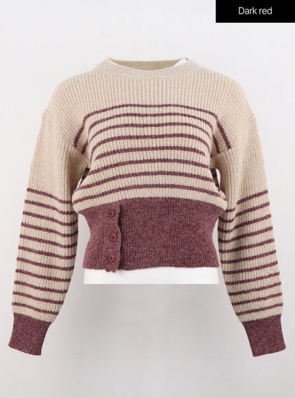 stripe-buttoned-sweater-os306