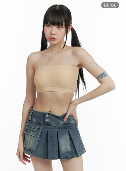 basic-tube-crop-top-om426 / Beige