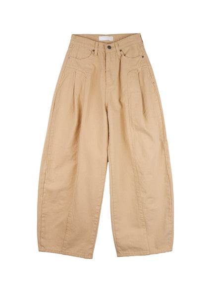 wide-fit-comfy-oversized-trousers-cd404 / Beige