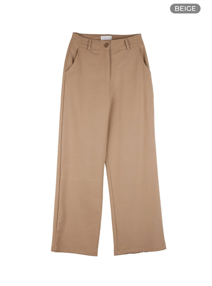 high-waisted-tailored-pants-og419 / Beige