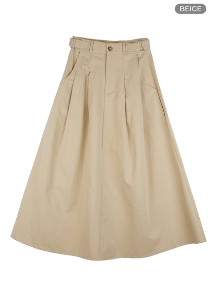 solid-pintuck-cotton-maxi-skirt-og419 / Beige