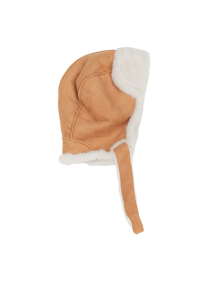faux-fur-ear-hat-co513 / Beige