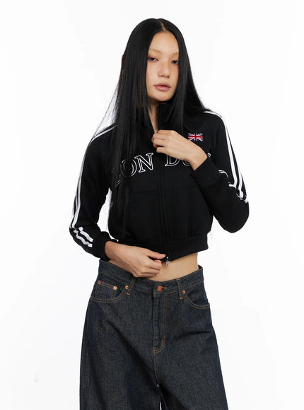 London Sporty Cropped Track Jacket CS511 - Acubi style | LEWKIN
