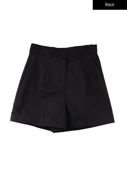 basic-folded-shorts-of419 / Black