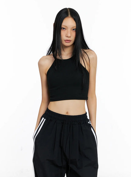basic-halter-crop-top-cs509 / Black