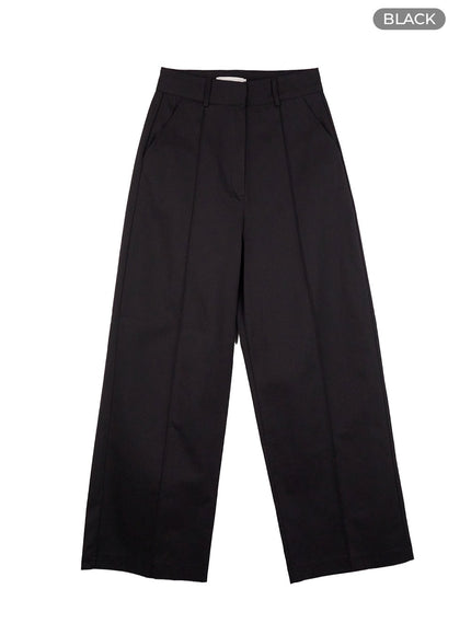 cotton-wide-fit-trousers-co414 / Black