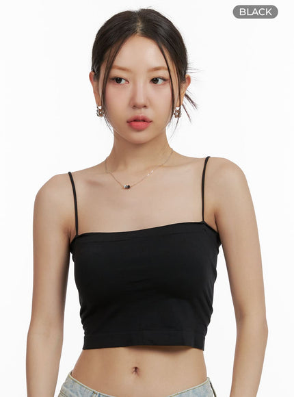 slim-cami-top-ou404 / Black