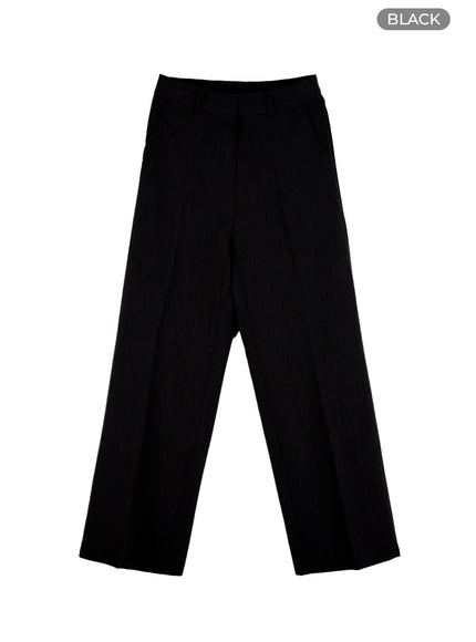 elegant-tailored-palazzo-trousers-os416 / Black