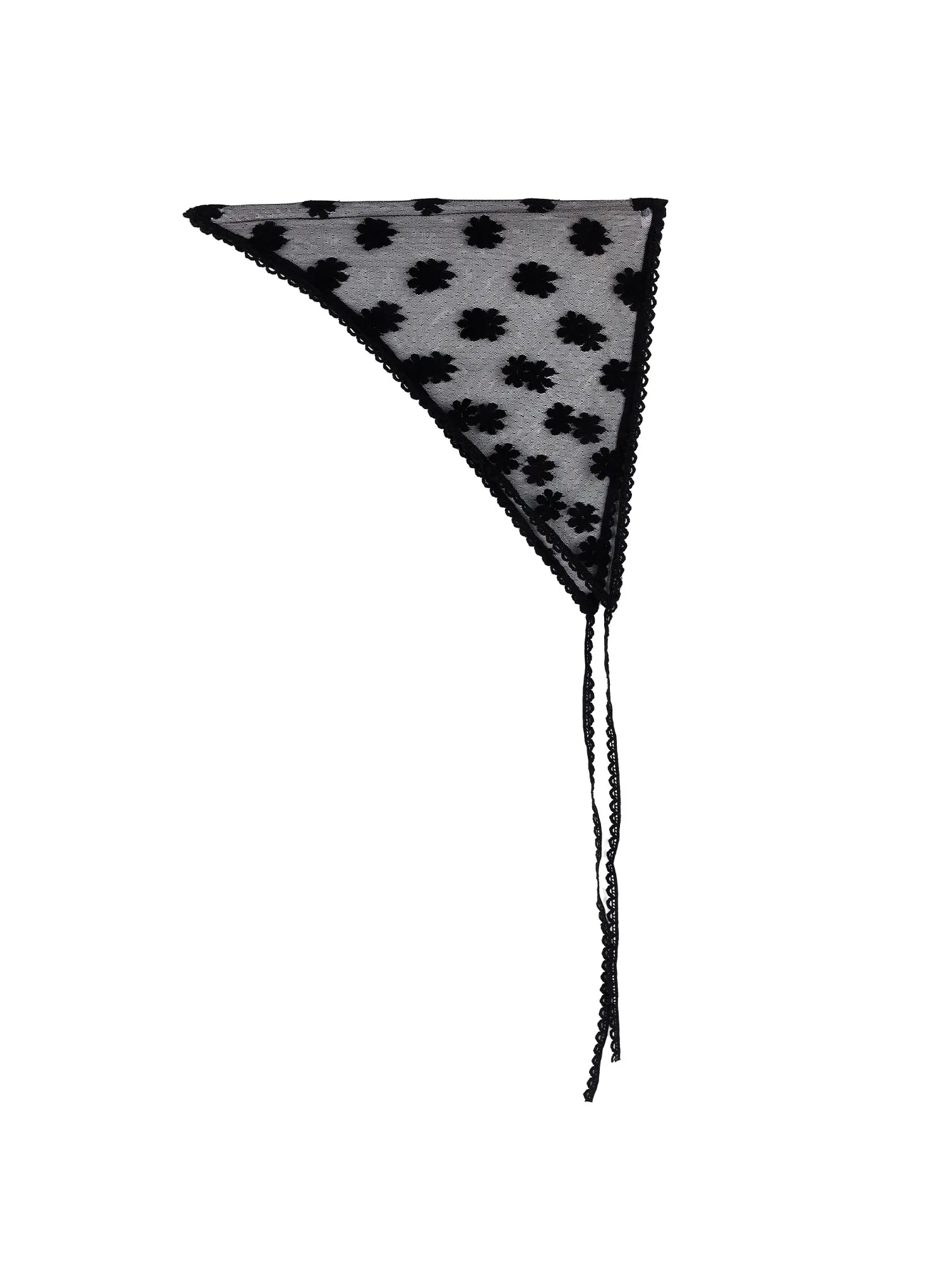floral-sheer-headscarf-ca527 / Black