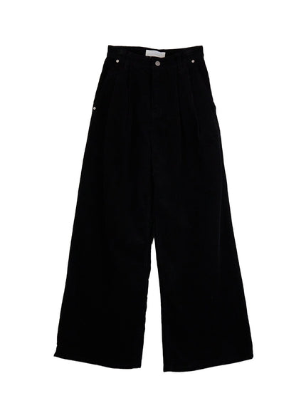 pintuck-cotton-balloon-pants-cj513 / Black