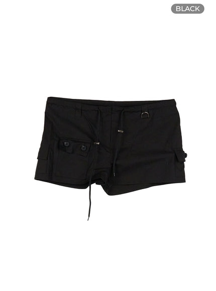 cargo-drawstring-shorts-cu414 / Black