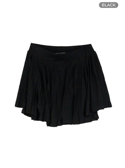 flare-mini-skirt-ol402 / Black