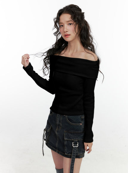 Off Shoulder Slim Fit Top ON404