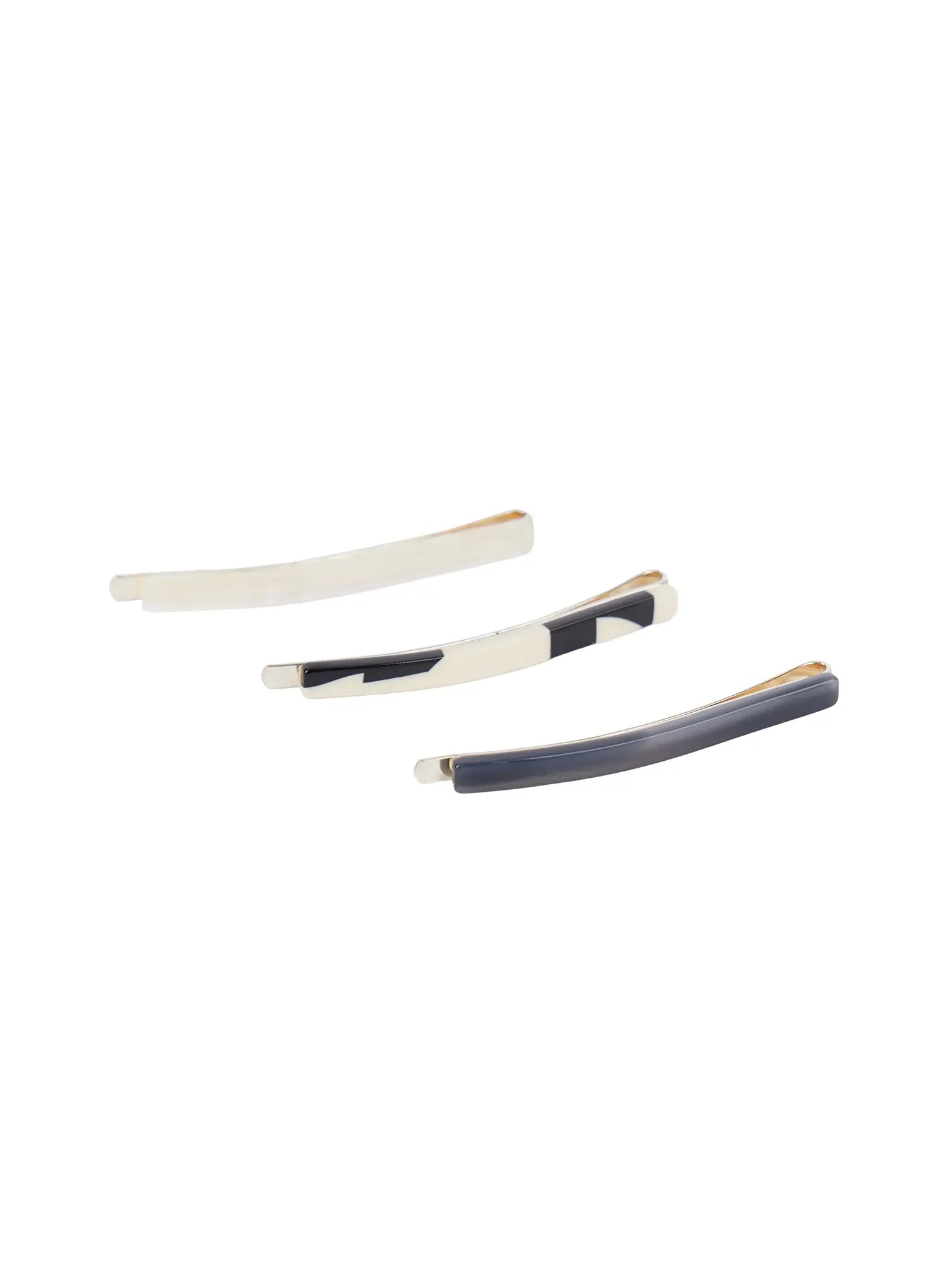 marbled-3-piece-hair-pin-set-co524 / Black