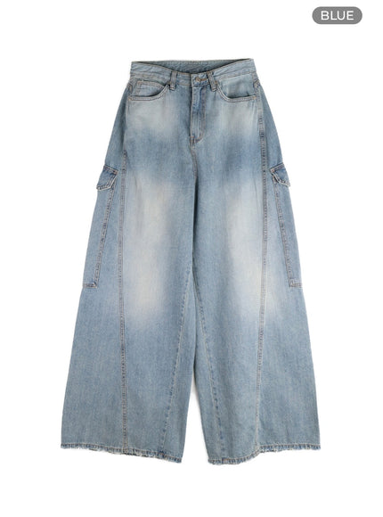 cargo-baggy-jeans-cm411 / Blue