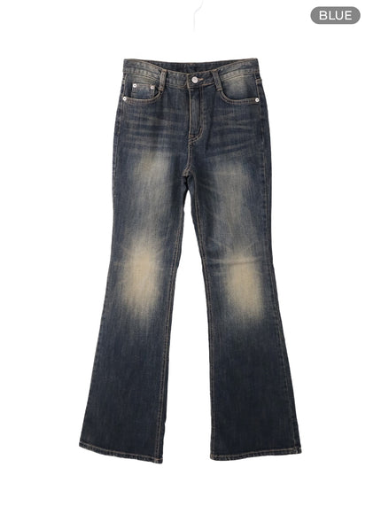 swashed-slim-flared-jeans-cf416 / Blue