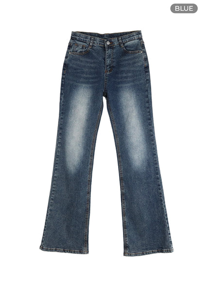 light-washed-bootcut-jeans-of427 / Blue