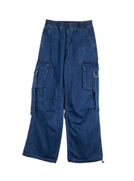 cargo-denim-baggy-pants-cj509 / Blue