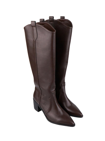 classic-western-style-long-boots-cn413 / Brown