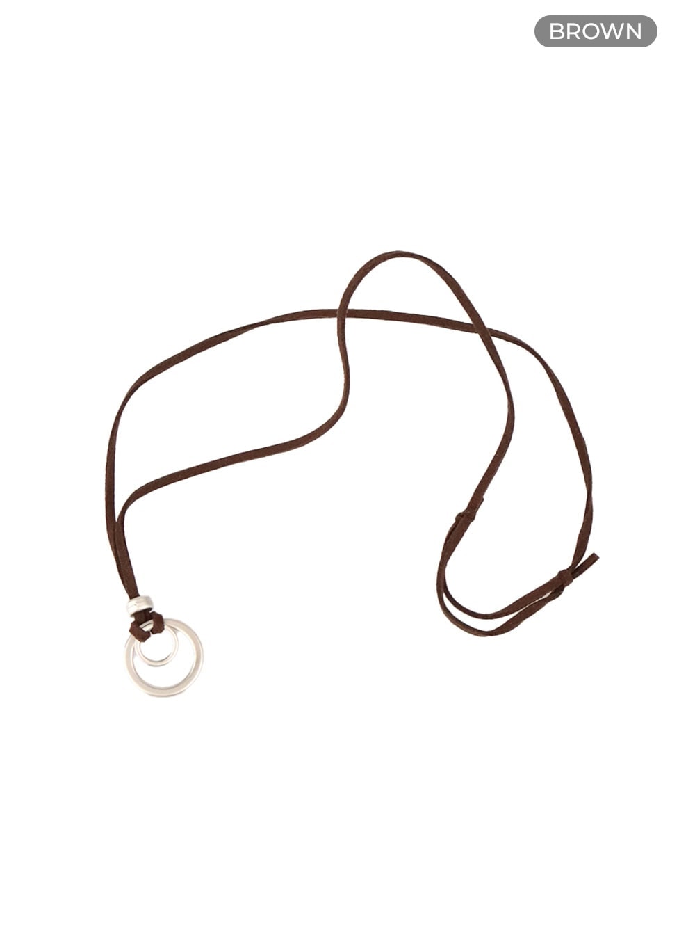 pendant-suede-necklace-cy407 / Brown
