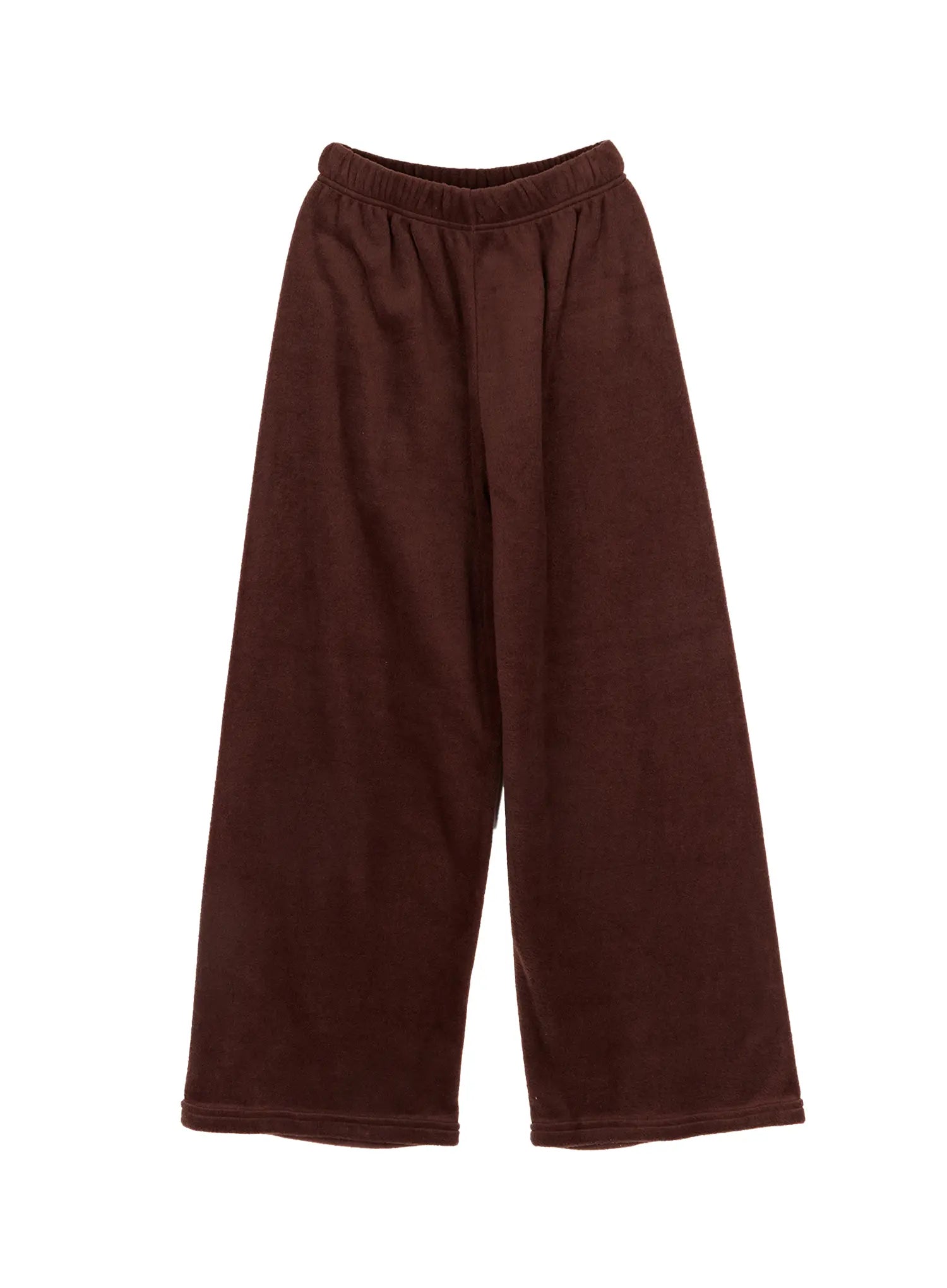 fleece-wide-leg-sweatpants-cj506 / Brown