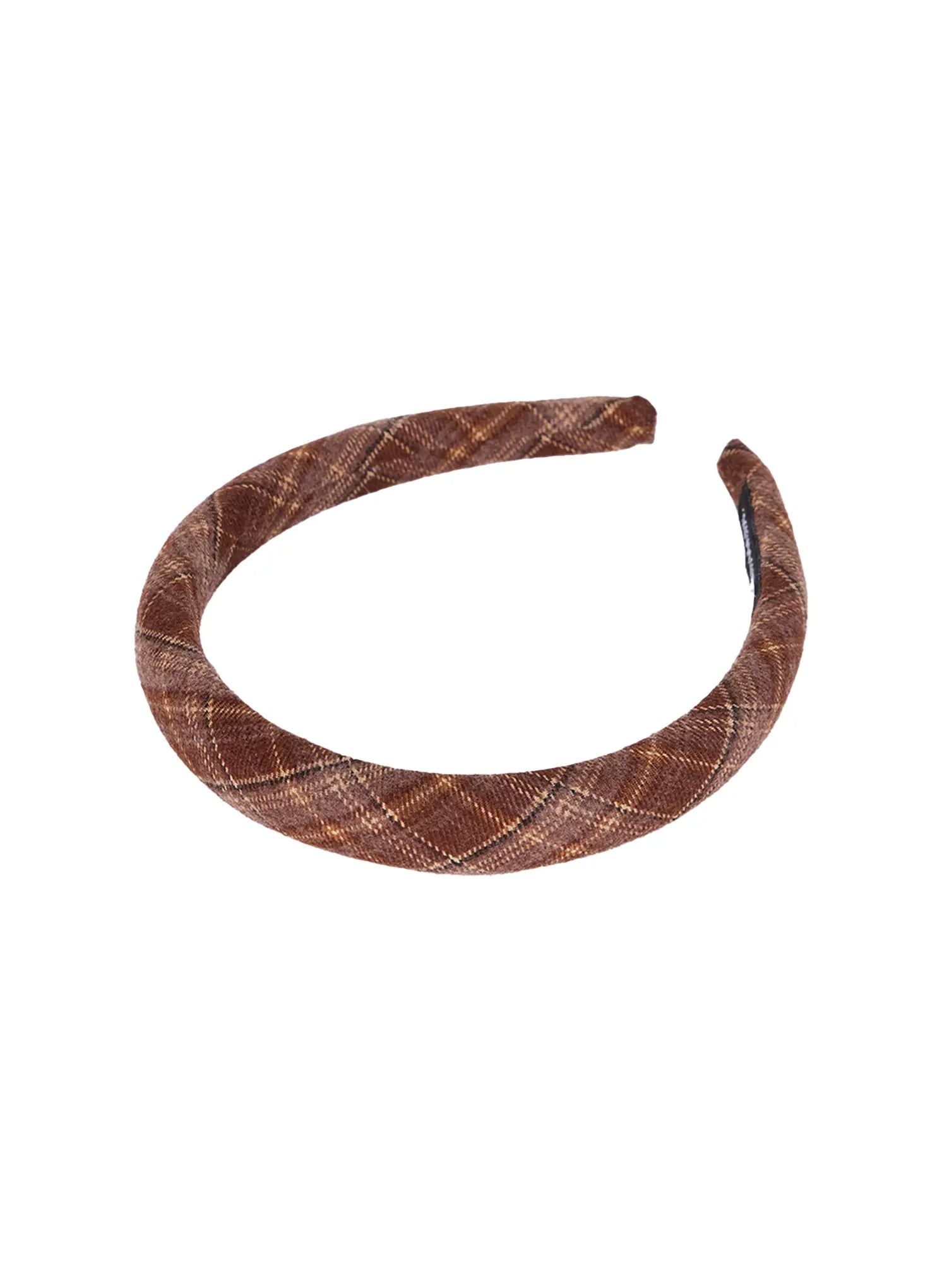 plaid-classic-headband-co506 / Brown