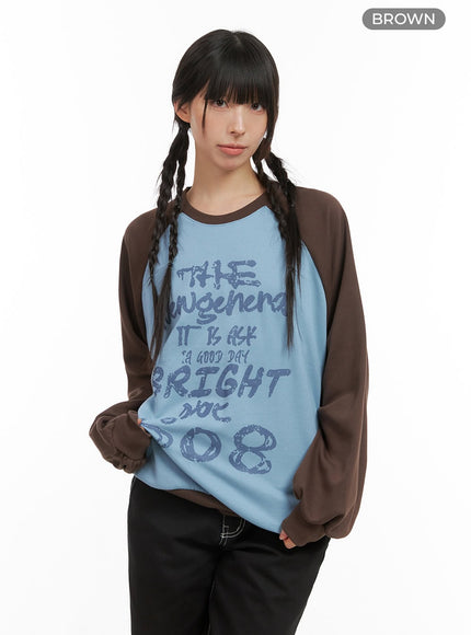 oversized-raglan-sweatshirt-cg420 / Brown