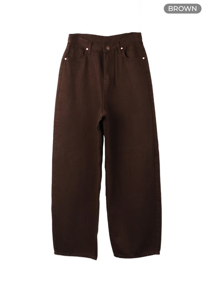 cotton-baggy-trousers-cf420 / Brown