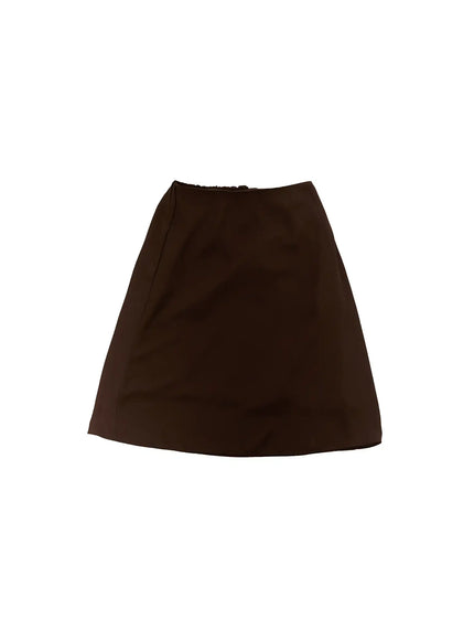 chiffon-midi-skirt-co503 / Brown
