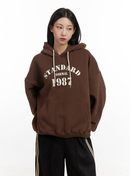 hooded-cotton-sweatshirt-cn428 / Brown